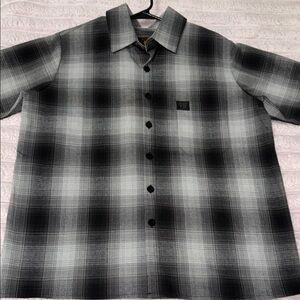 Men's Black and Gray Plaid Shirt
